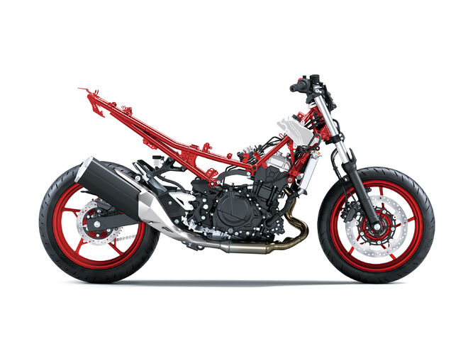 Motocykl Kawasaki Z500 SE červená / 2024
