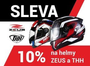 AKCE - 10% sleva na přilby Zeus a THH