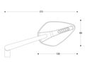 Zrcátka Barracuda SKIN BAR END NAKED - černá