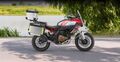 Motocykl QJMOTOR SRT 600SX - šedá s červeným pruhem - sada kufrů zdarma