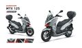 Skútr QJMOTOR MTX 125 - šedo / červený Skútr QJMOTOR MTX 125 - šedo / červený