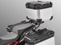 Motocykl QJMOTOR SRT 600SX - šedá s červeným pruhem - sada kufrů zdarma