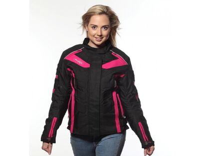 Bunda Maxx dámská textilní černá/fialová NF2400