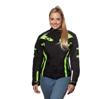 Bunda Maxx dámská textilní černá/fluo NF2400