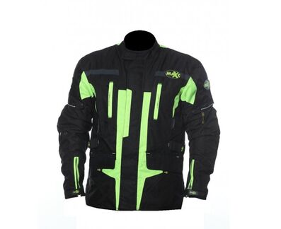 Bunda Maxx textilní dlouhá černá/fluo NF2201