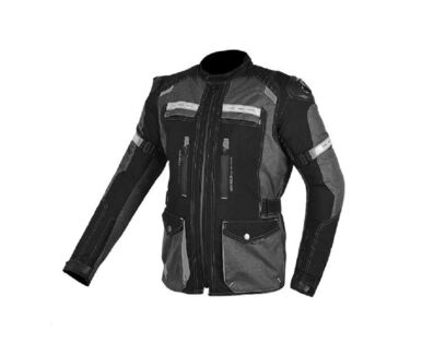 Bunda Maxx textilní dlouhá černo/šedá NF2210