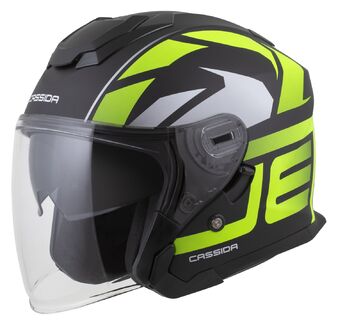 Helma Cassida Jet Tech 2 Roto černá matná-žlutá fluo-bílá