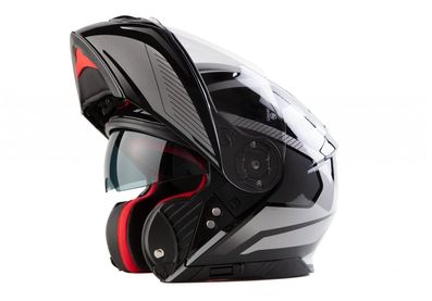 Helma Maxx černo-stříbrná vyklápěcí FF950 Helma Maxx černo-stříbrná vyklápěcí FF950