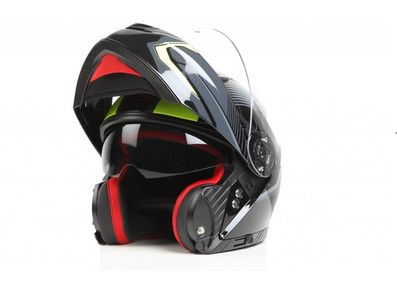 Helma Maxx černo-zelená vyklápěcí FF950 Helma Maxx černo-zelená vyklápěcí FF950