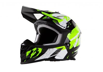 Helma Maxx Cross černo-bílo-zelená reflex MX633