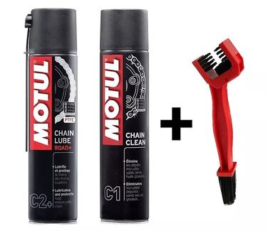 Motul sada na čištění řetězů - C1, C2+ a kartáč Motul sada na čištění řetězů - C1, C2+ a kartáč