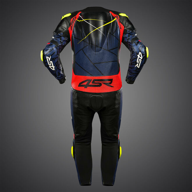 Kombinéza 4SR Racing Ultra Light Martix Blue AR z klokaní kůže 