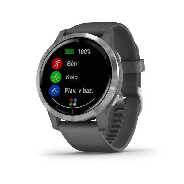 Garmin vívoactive4 Silver, Gray Band