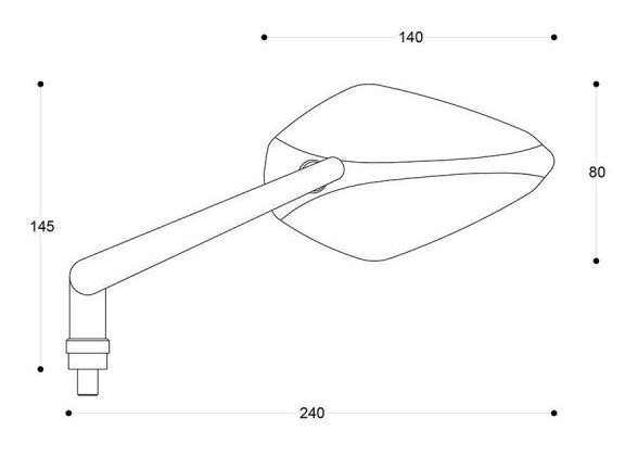 Zrcátka Barracuda X-VERSION B-LUX - černá Zrcátka Barracuda X-VERSION B-LUX - černá