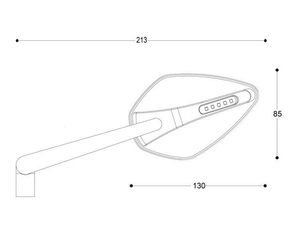 Zrcátka Barracuda SKIN BAR END NAKED - černá