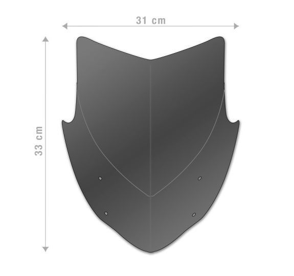 Plexi štít Barracuda AEROSPORT - Kawasaki Z900 17-19