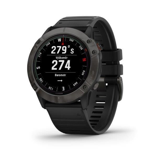 Garmin fenix6X Solar, TitaniumGrayDLC/Black Band