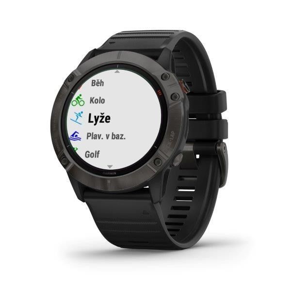 Garmin fenix6X Solar, TitaniumGrayDLC/Black Band