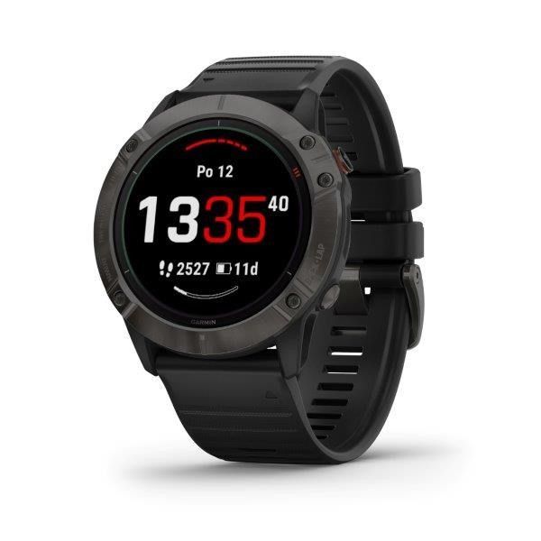 Garmin fenix6X Solar, TitaniumGrayDLC/Black Band
