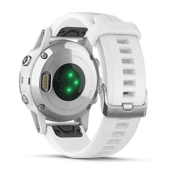 Garmin fenix5S Plus Sapphire White, White Band