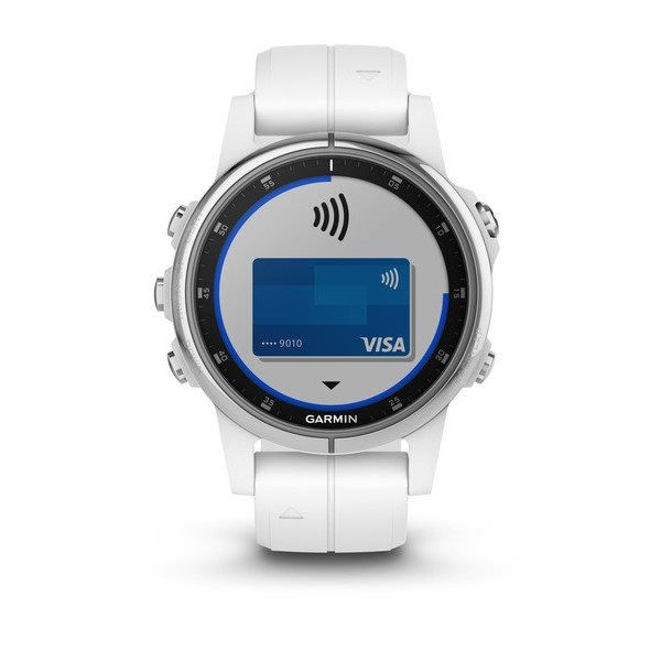 Garmin fenix5S Plus Sapphire White, White Band