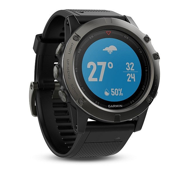 Garmin fenix5X Sapphire Gray Optic, Black band