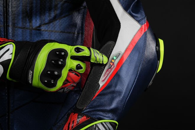 Kombinéza 4SR Racing Ultra Light Martix Blue AR z klokaní kůže 