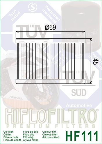 Olejový Filtr Hiflo Filtro HF 111