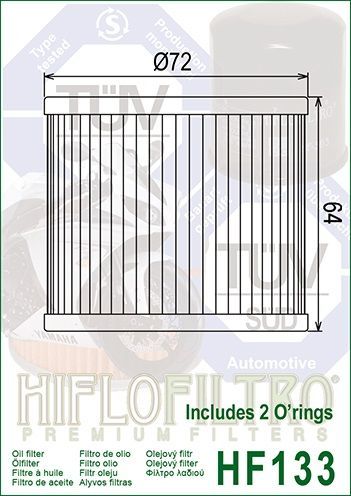 Olejový Filtr Hiflo Filtro HF 133