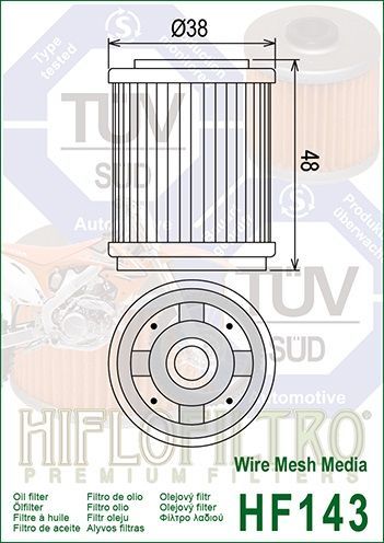 Olejový Filtr Hiflo Filtro HF 143