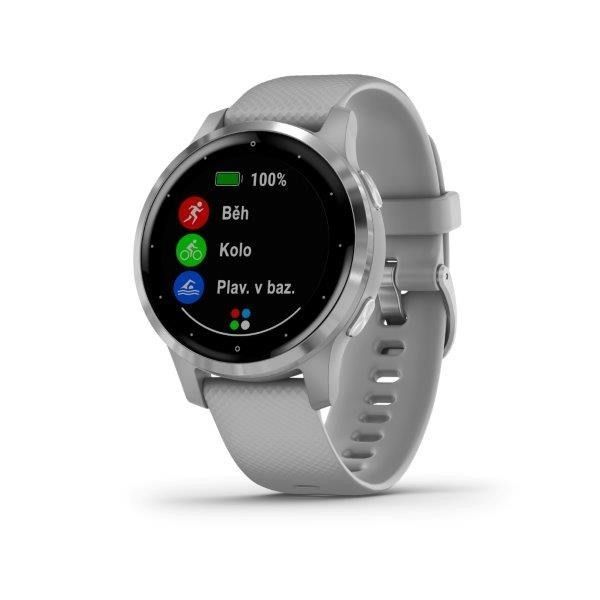 Garmin vívoactive4S Silver, Gray Band