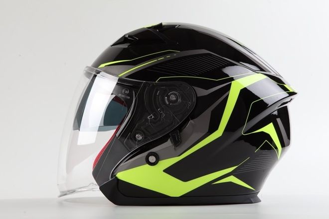 Helma Maxx černo-zelená reflexní otevřená OF878 Helma Maxx černo-zelená reflexní otevřená OF878