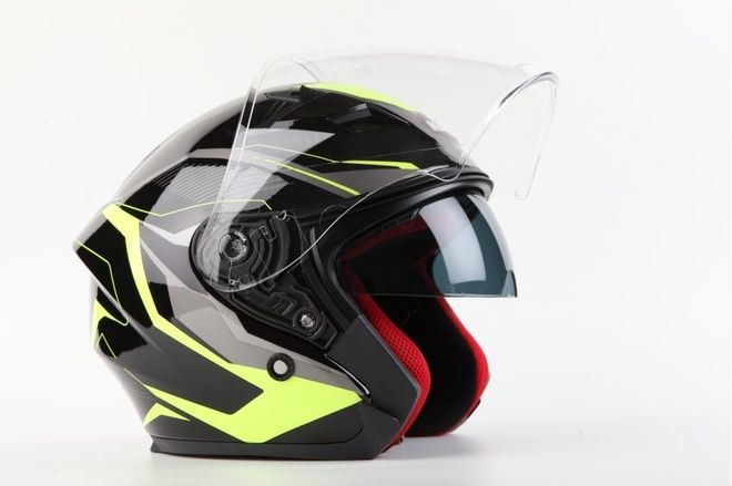 Helma Maxx černo-zelená reflexní otevřená OF878 Helma Maxx černo-zelená reflexní otevřená OF878