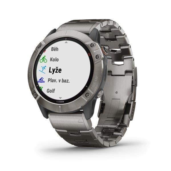 Garmin fenix6X Solar, Titanium/Titanium Band
