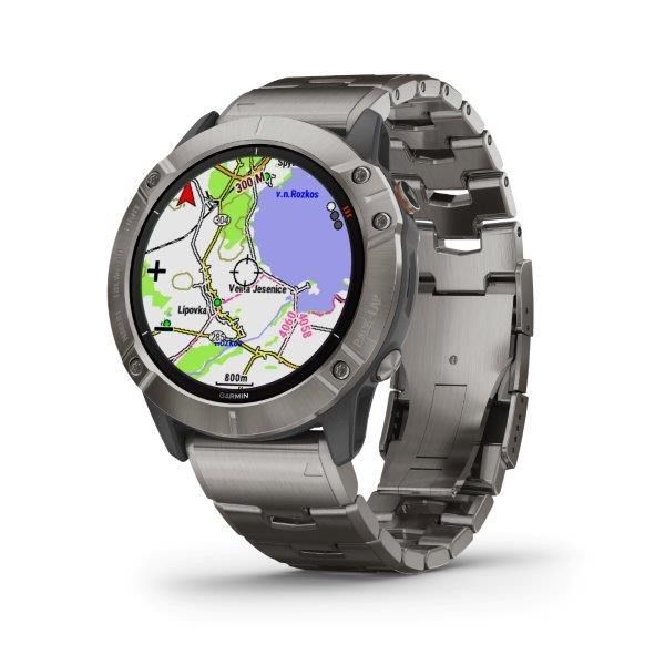 Garmin fenix6X Solar, Titanium/Titanium Band