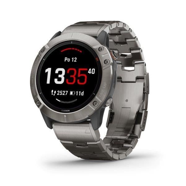 Garmin fenix6X Solar, Titanium/Titanium Band