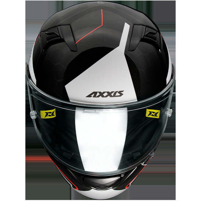 Helma Axxis Racer GP Carbon Spike, lesklá perleťová bílá