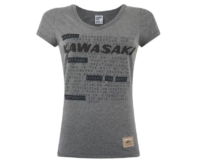 Dámské tričko Kawasaki šedé