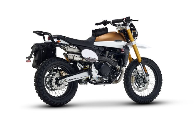 Motocykl Fantic Caballero 500 Explorer hnědo-bílá / 2023