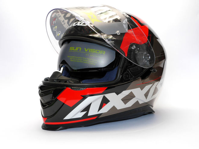 Helma Axxis Eagle SV Diagon D1, červená lesklá