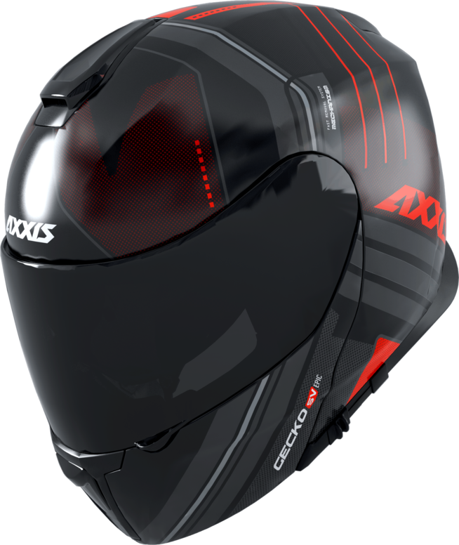 Helma Axxis Gecko SV ABS epic, matná fluo červená 
