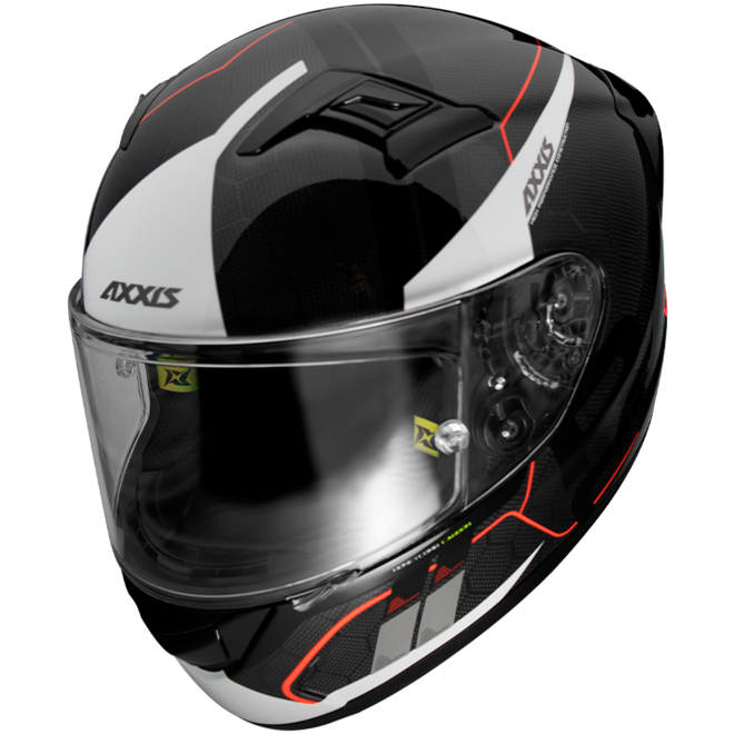 Helma Axxis Racer GP Carbon Spike, lesklá perleťová bílá