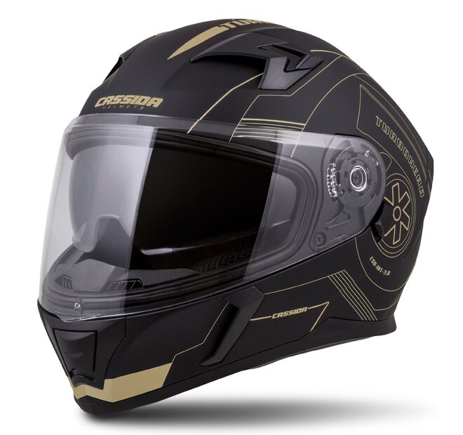 Helma Cassida Integral 3.0 Turbohead černá matná-zlatá