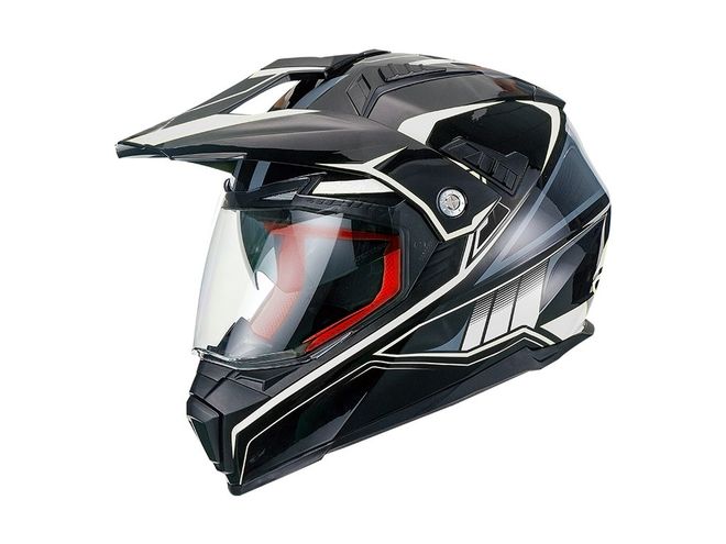 Helma Maxx FS606 Enduro černo-stříbrná Helma Maxx FS606 Enduro černo-stříbrná