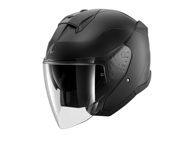 Helma Shark Skwal JET BLANK MAT, KMA-sklad