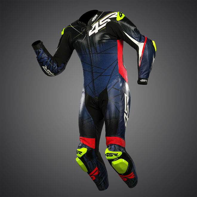 Kombinéza 4SR Racing Ultra Light Martix Blue AR z klokaní kůže 
