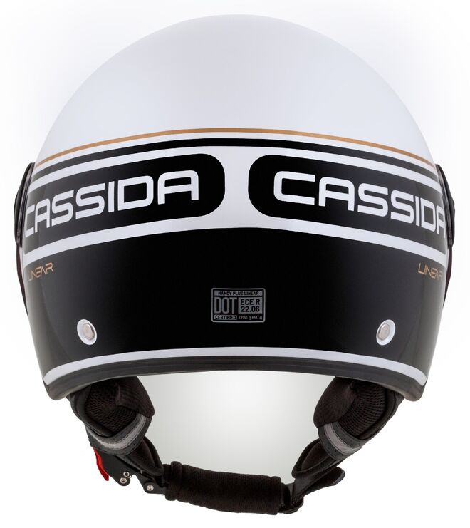 Helma Cassida Handy Plus Linear bílá perleť-černá-zlatá Helma Cassida Handy Plus Linear bílá perleť-černá-zlatá