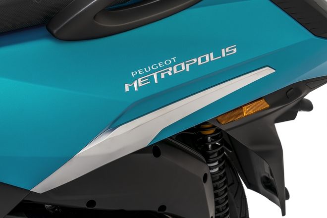 Skútr Peugeot Metropolis Allure 400i ABS / Amazonite Satin Blue - KUFR + NOSIČ V CENĚ 7.780,- Kč ZDARMA