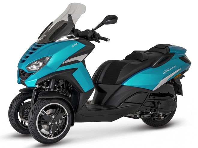 Skútr Peugeot Metropolis Allure 400i ABS / Amazonite Satin Blue - KUFR + NOSIČ V CENĚ 7.780,- Kč ZDARMA