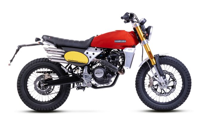 Motocykl Fantic Caballero 125 Scrambler - červená / 2023 Motocykl Fantic Caballero 125 Scrambler - červená / 2023
